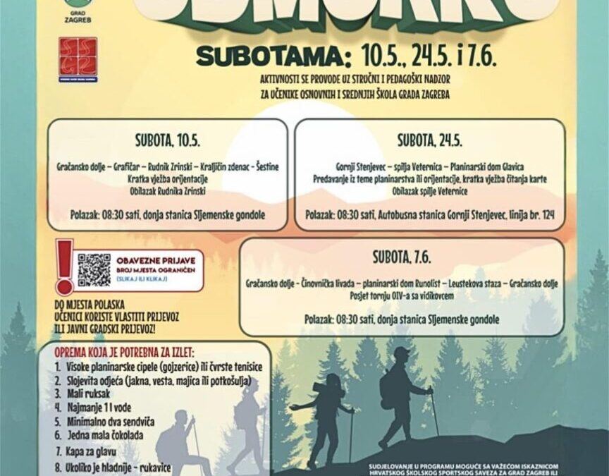 ODMORKO TIJEKOM ŠKOLSKE GODINE – IZLETI NA SLJEME