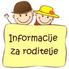 Obavijest za roditelje