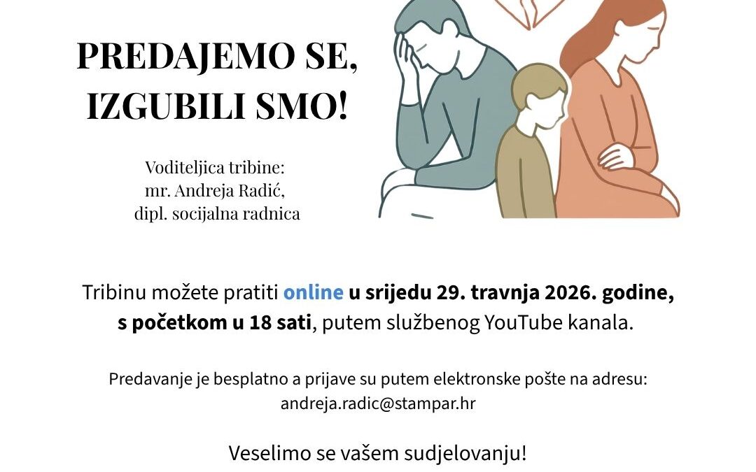 Javnozdravstvena tribina “ “Predajemo se, izgubili smo!”