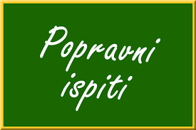 Raspored popravnih ispita – šk. god. 2025./2026.
